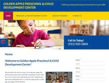 Tablet Screenshot of goldenapplepreschool.net
